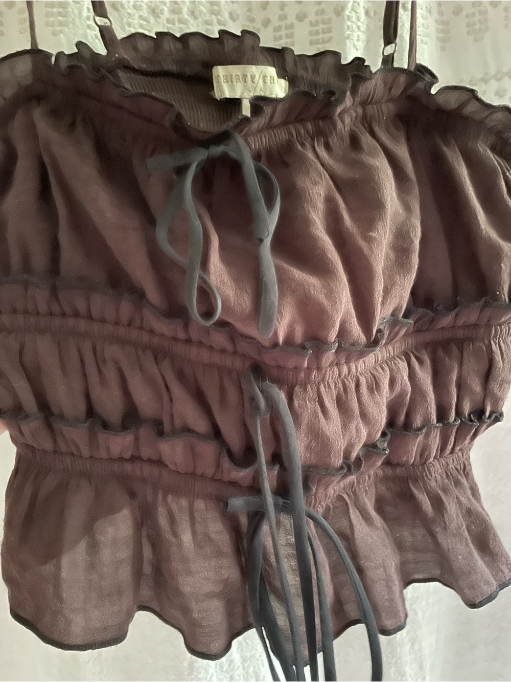 Brown smocked tank and maxi skirt set cottagecore vibes - Picture 2 of 3